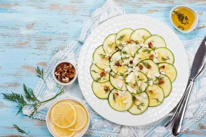 Carpaccio de courgettes au citron et parmesan - Casa Olea