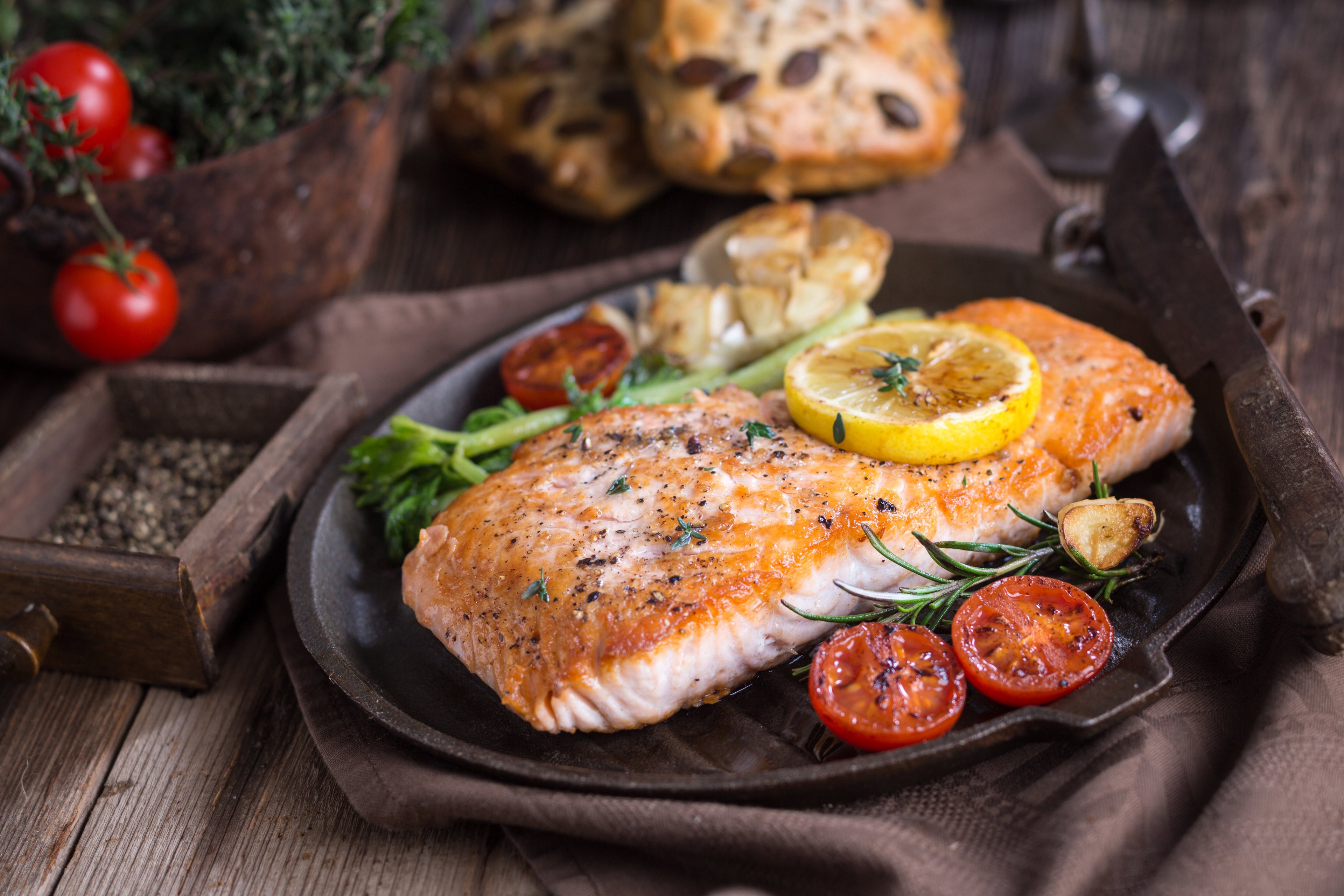 Saumon grillé à l’huile d’olive et citron